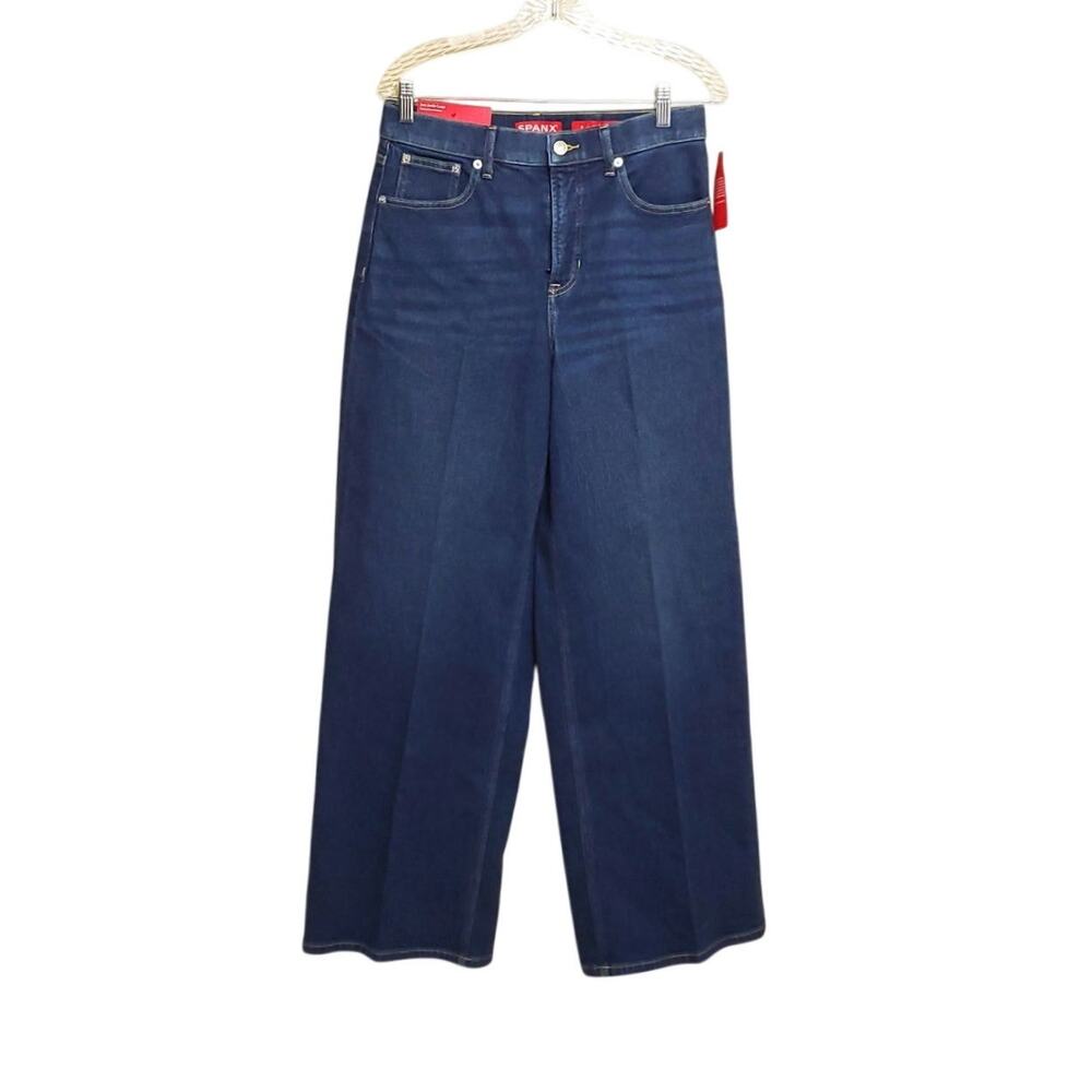 SPANX Denim SPANXshape Authentic 360 Wide Leg Dark Wash Jeans - Picture 2 of 12